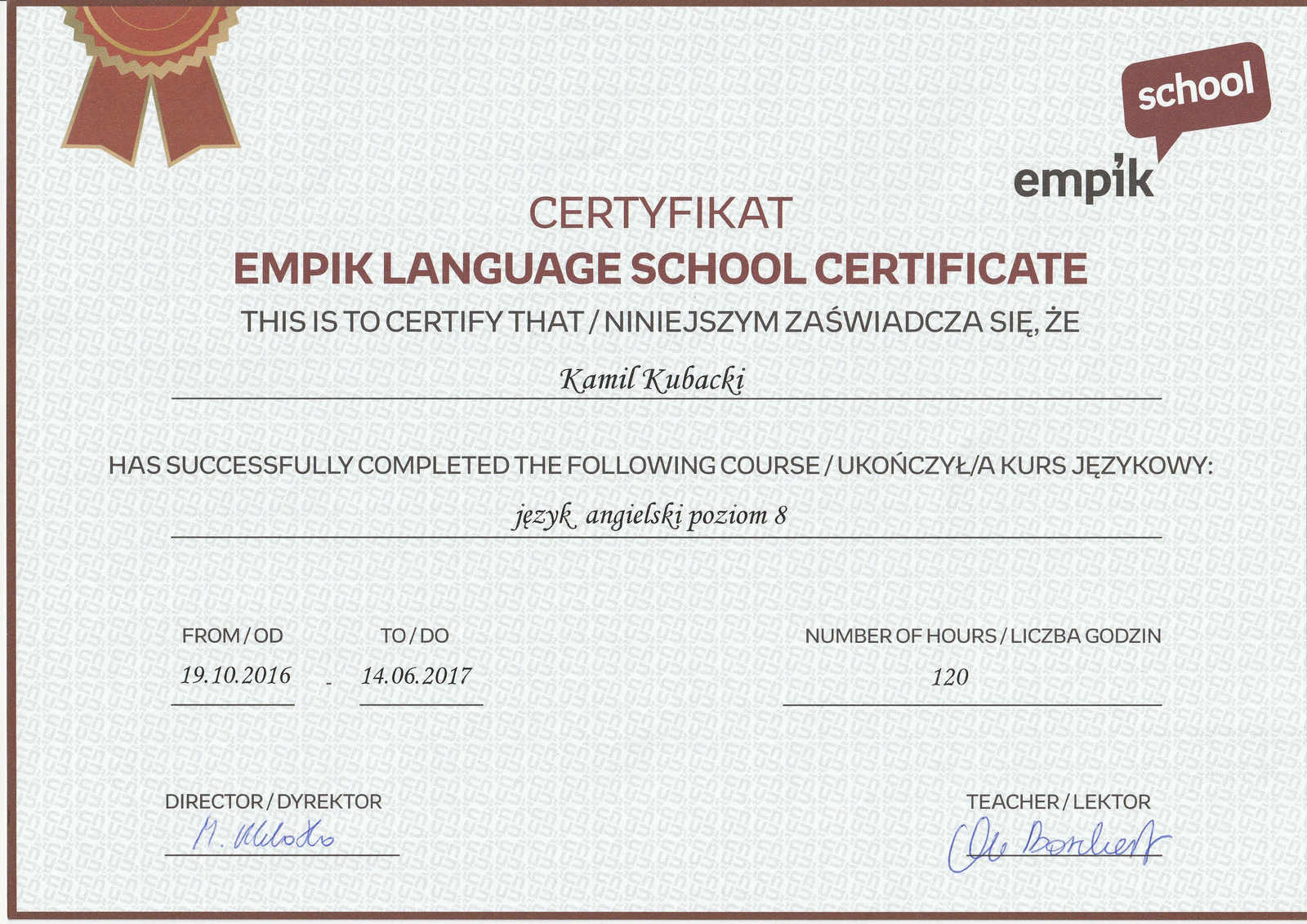 English cert Empik school